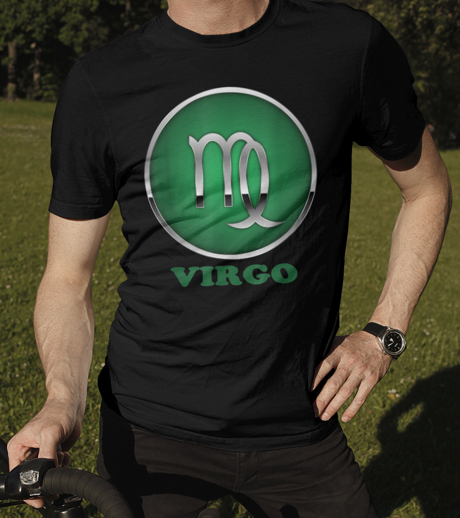 Virgo Personalidad El Signo Del Zodíaco Símbolo Icońico Verde T-Shirt