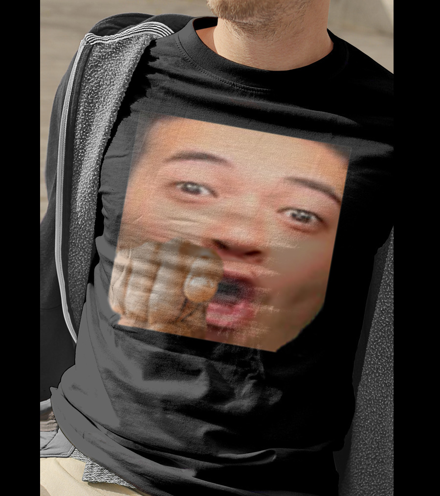 Pogyou Corner Emote Pointing Face Twitch Reaction T-Shirt