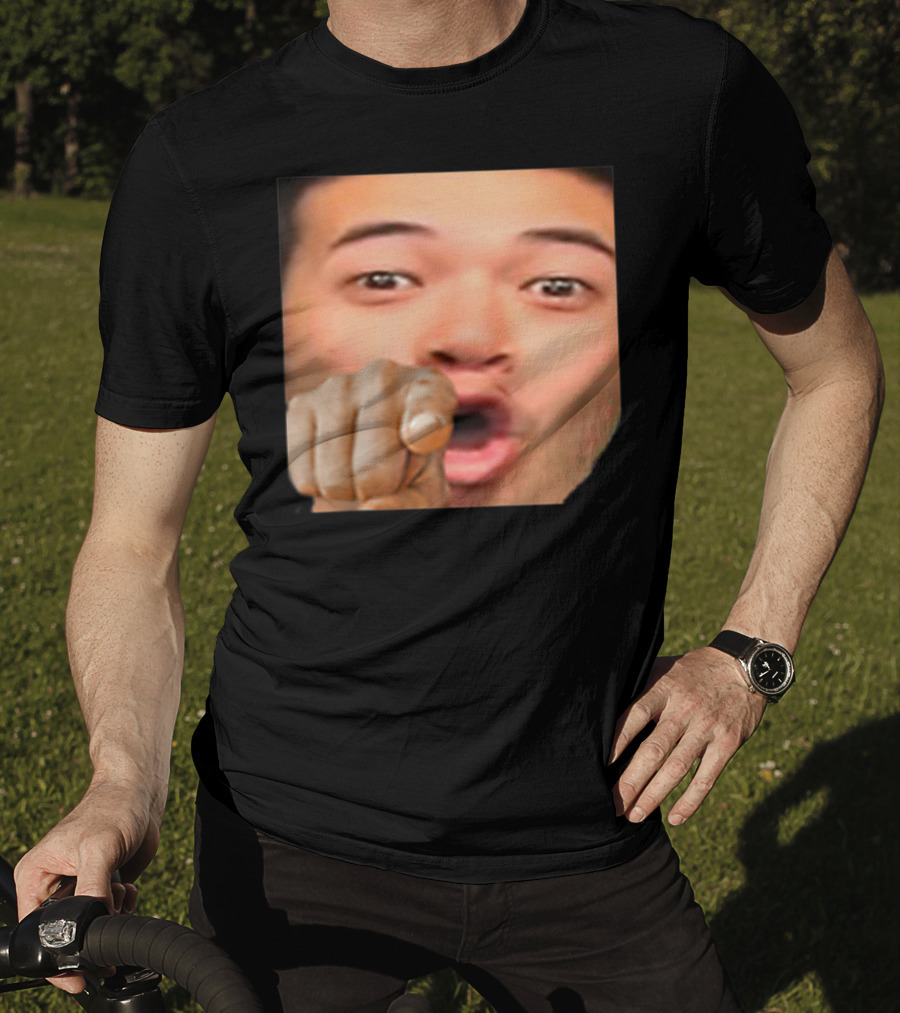 Pogyou Corner Emote Pointing Face Twitch Reaction T-Shirt
