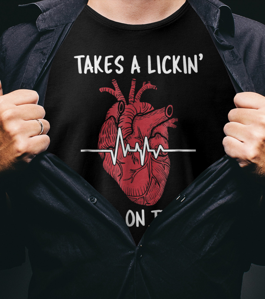 Takes A Lickin' Keeps On Tickin' Heart Surgery Bypass Recovery T-Shirt