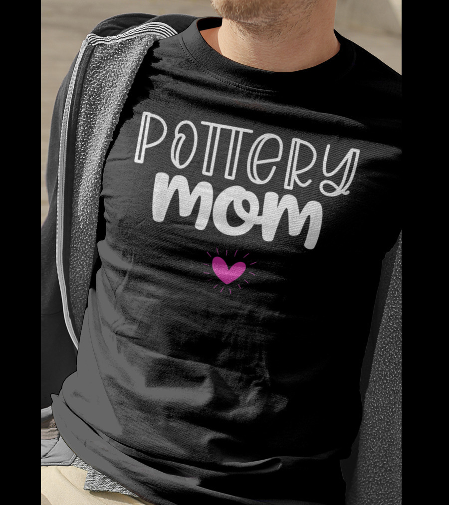 Pottery Mom Pink Heart T-Shirt