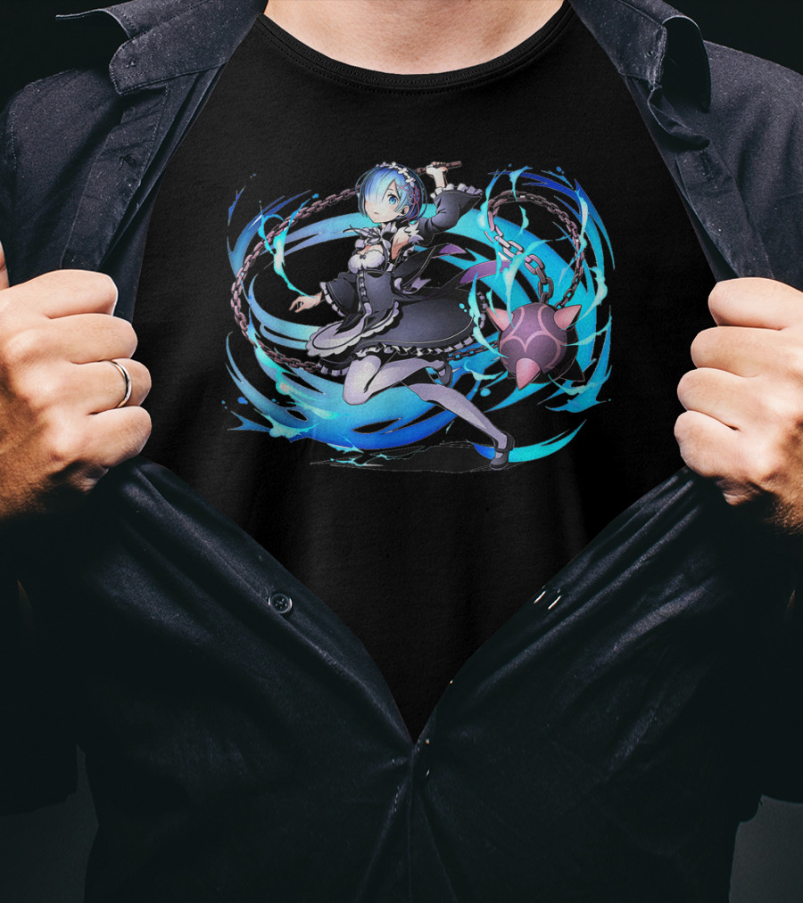 Re Zero Anime Ram Character Dynamic T-Shirt