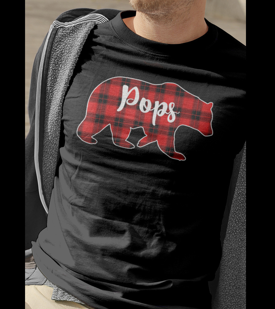 Pops Red Plaid Bear T-Shirt