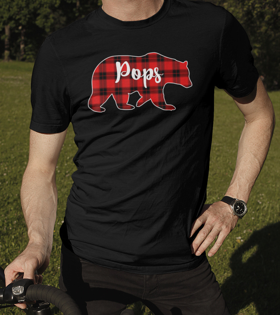 Pops Red Plaid Bear T-Shirt