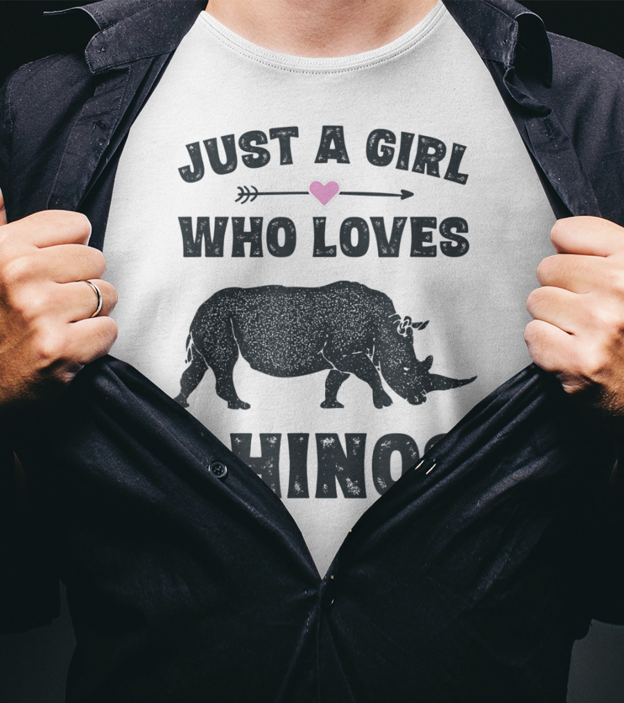 Just A Girl Who Loves Rhinos T-Shirt