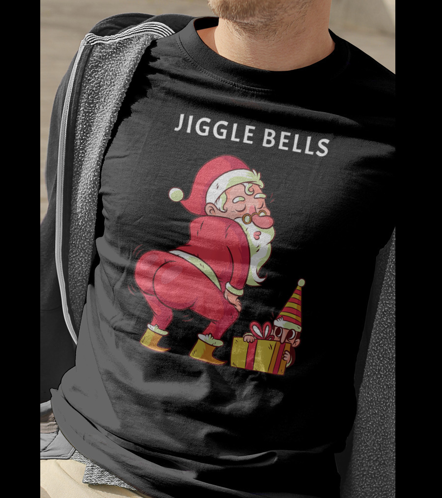 Jiggle Bells Santa Twerking With Gift T-Shirt