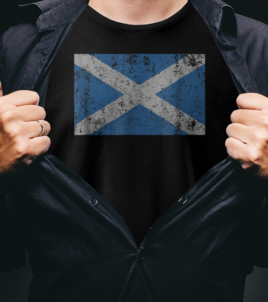 Scottish Saltire Saint Andrew's Cross Flag Scotland T-Shirt