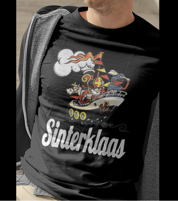 Sinterklaas Funny Sinterklaasboot With Zwarte Piet T-Shirt
