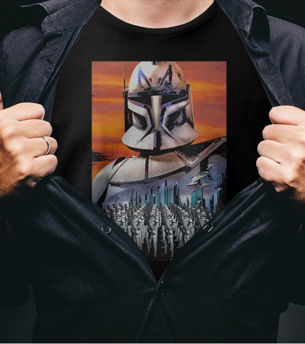 Star Wars Clone Wars Captain Rex And Clone Trooper Army T-Shirt