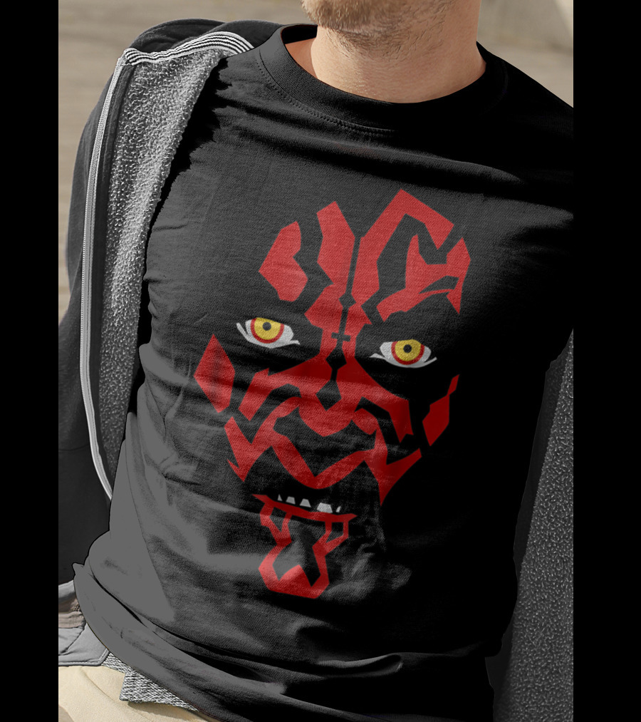 Star Wars Darth Maul Creeping Hooded Face T-Shirt