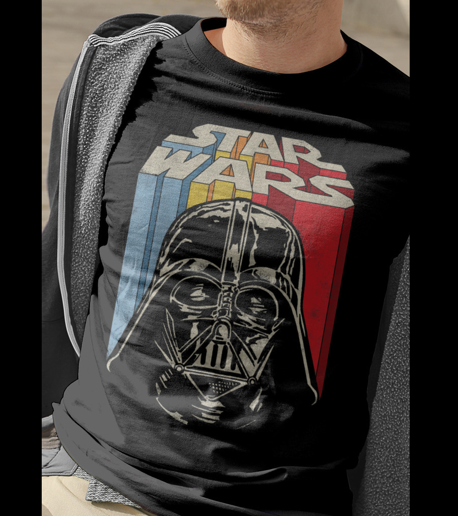 Star Wars Darth Vader Vintage Retro Stripes T-Shirt