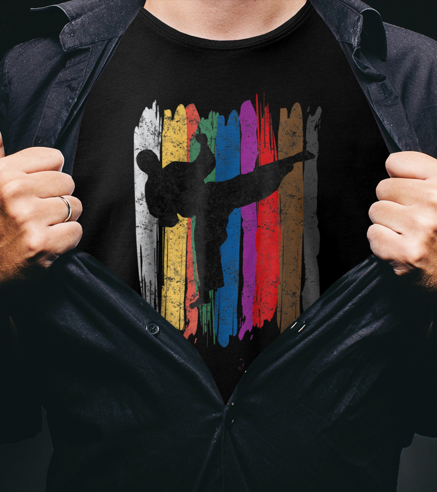 Taekwondo Belt Colors Kick Sports T-Shirt