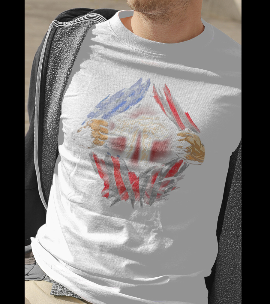 Taekwondo Fighter Revealed Behind American Flag T-Shirt