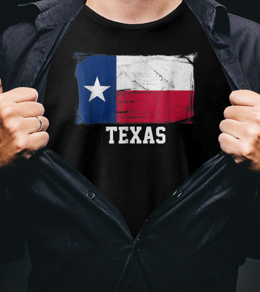 Texas Vintage Distressed Flag United States Iconic T-Shirt