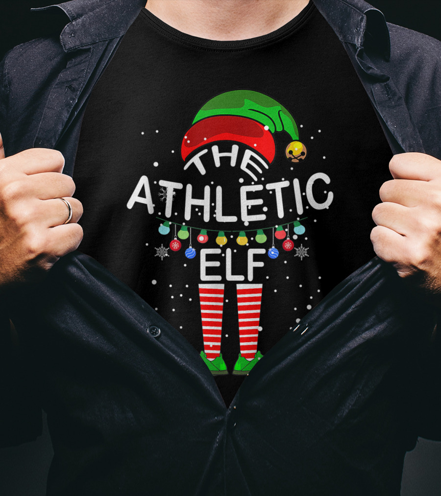 The Athletic Elf Family Christmas Matching Group Holiday T-Shirt
