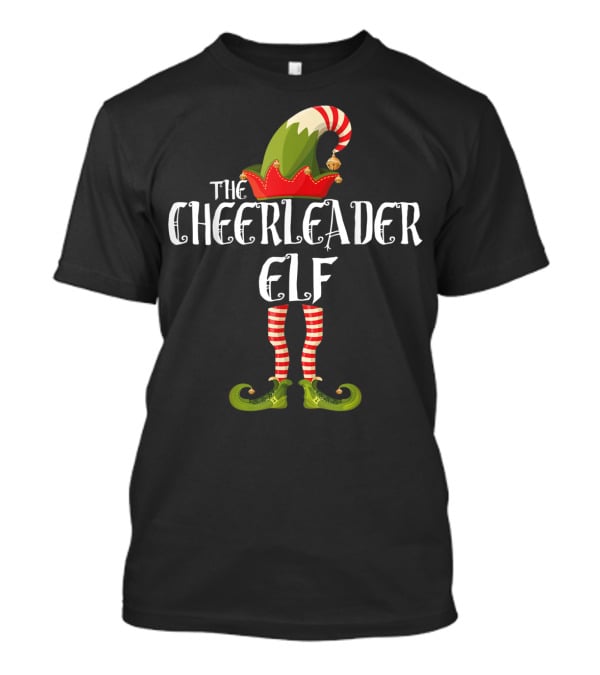 The Cheerleader Elf In Festive Striped Costume T-Shirt