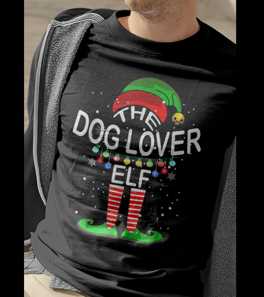 The Dog Lover Elf Family Matching Group Christmas Holiday T-Shirt