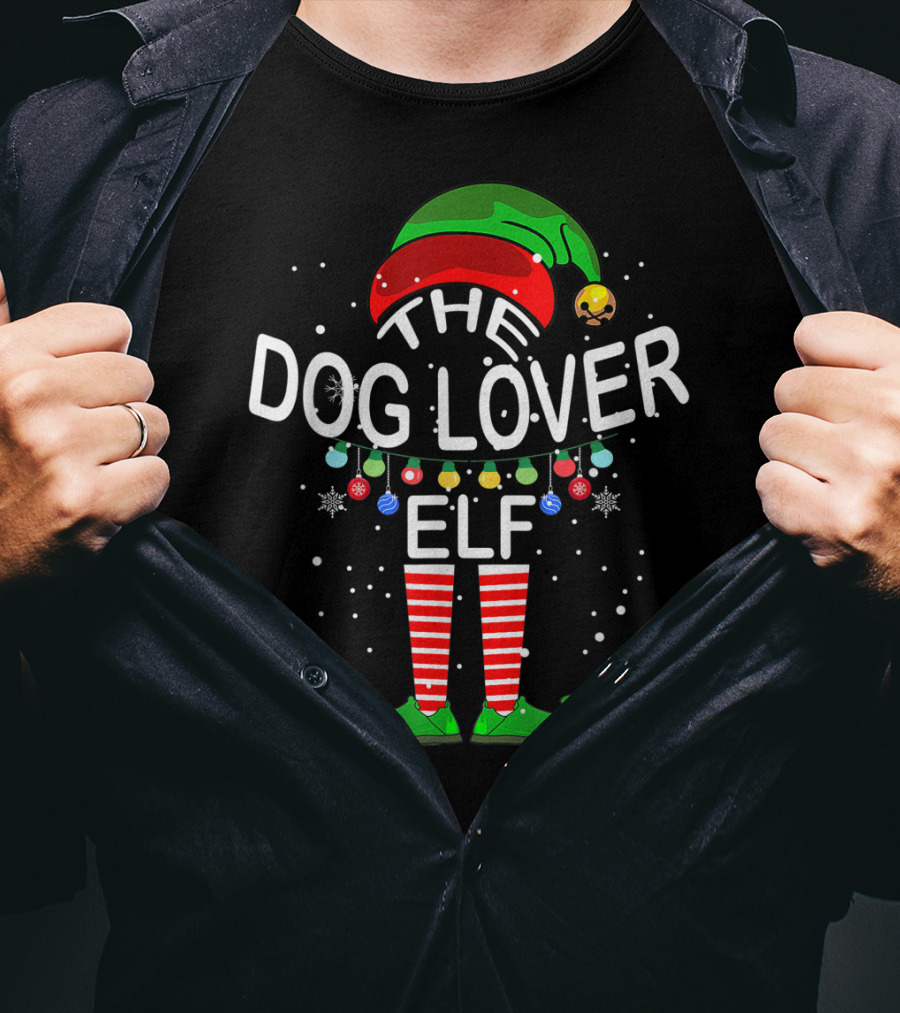 The Dog Lover Elf Family Matching Group Christmas Holiday T-Shirt