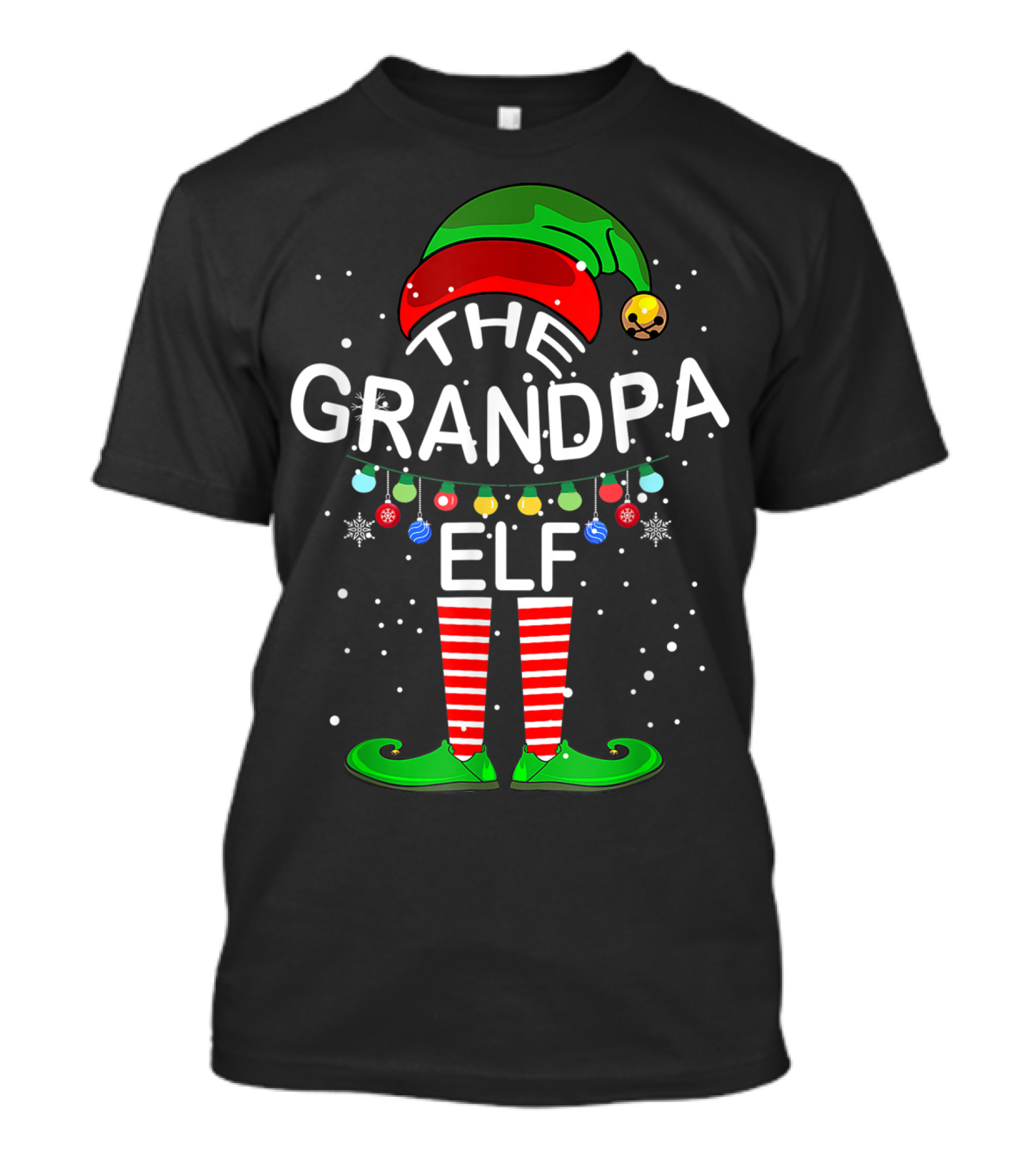 The Grandpa Elf Family Matching Christmas T-Shirt