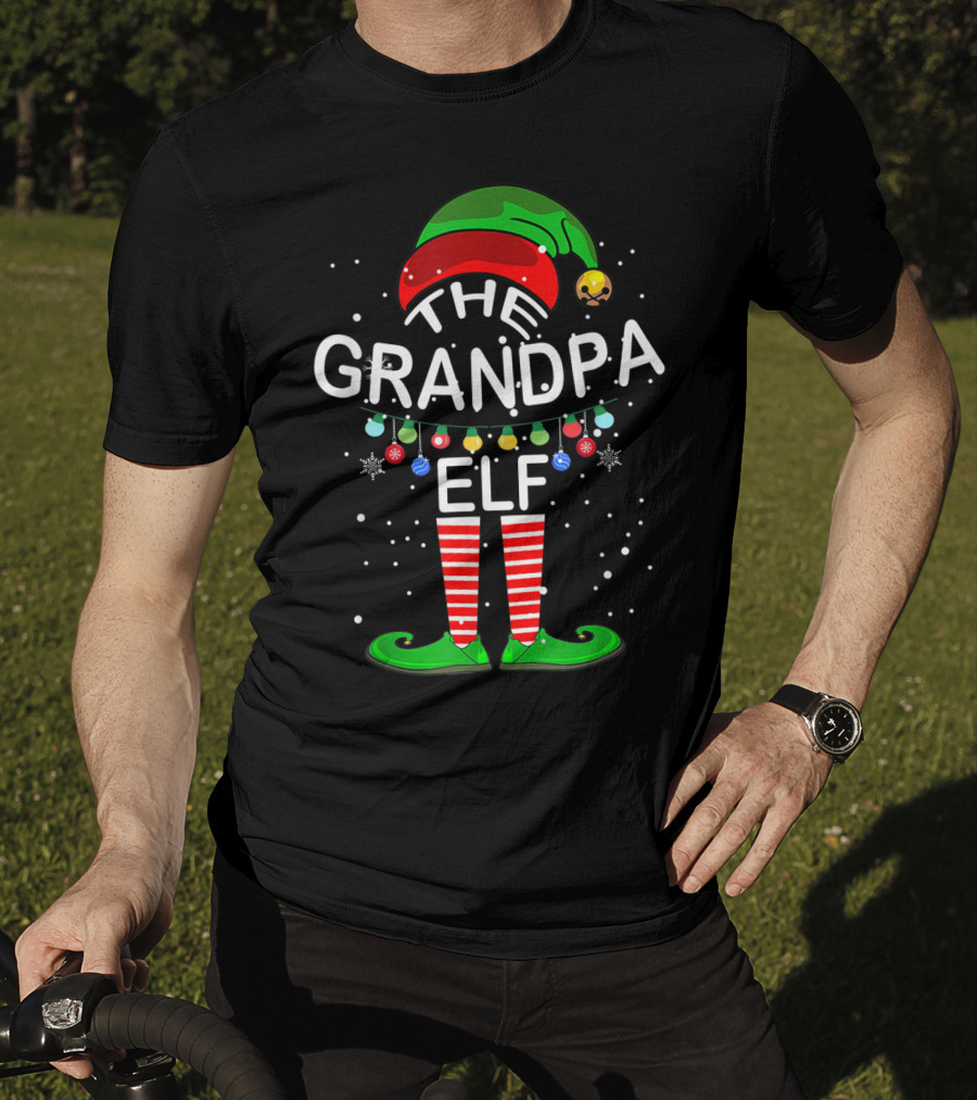 The Grandpa Elf Family Matching Christmas T-Shirt