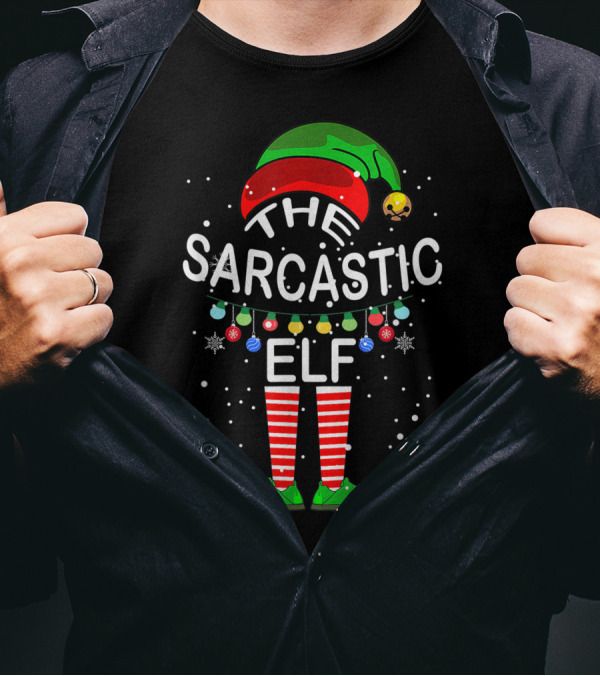 The Sarcastic Elf Christmas Matching Group Family Holiday T-Shirt