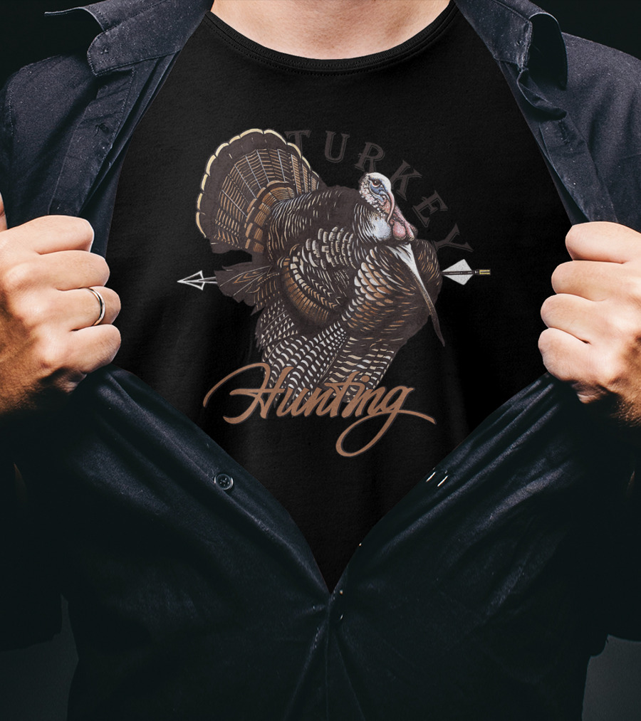 Turkey Hunting Arrow Backdrop T-Shirt