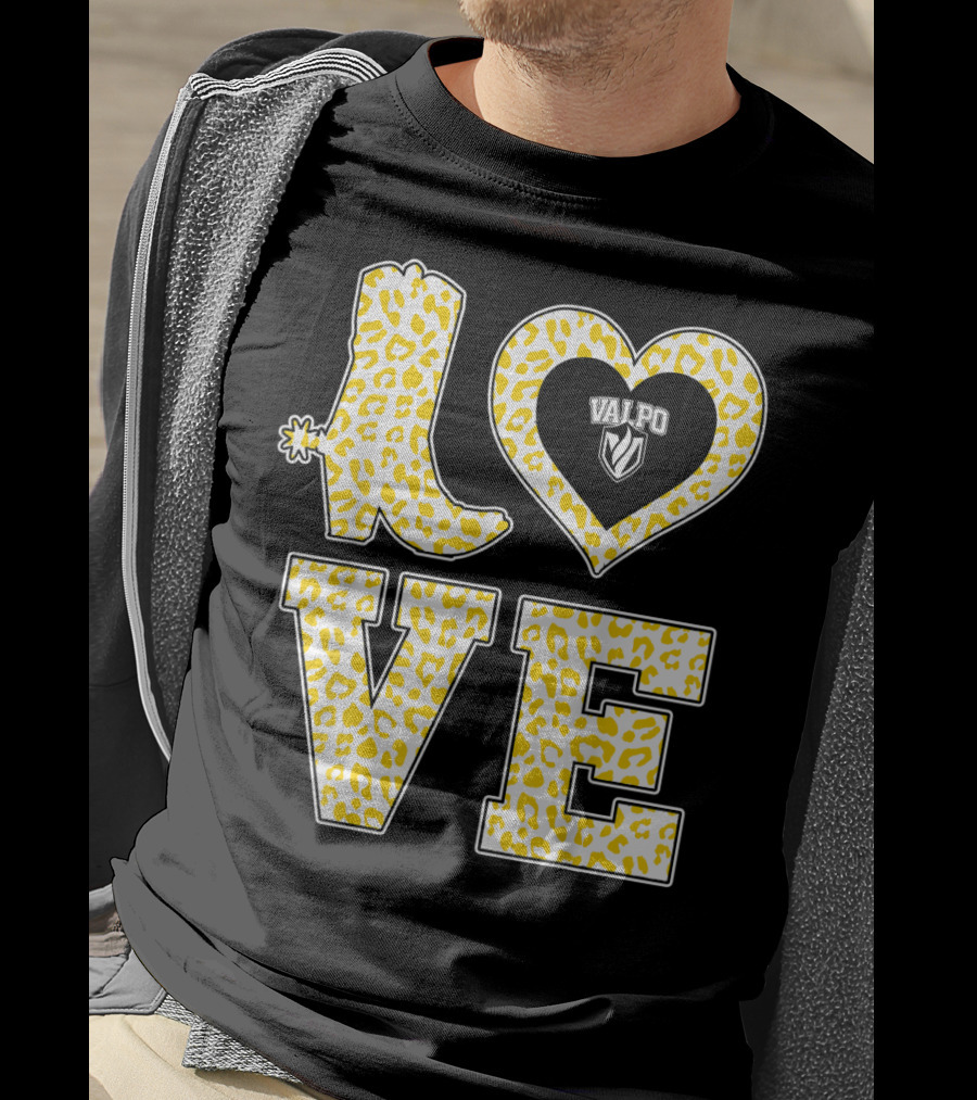 Valparaiso Crusaders Valpo Leopard Love Boot T-Shirt