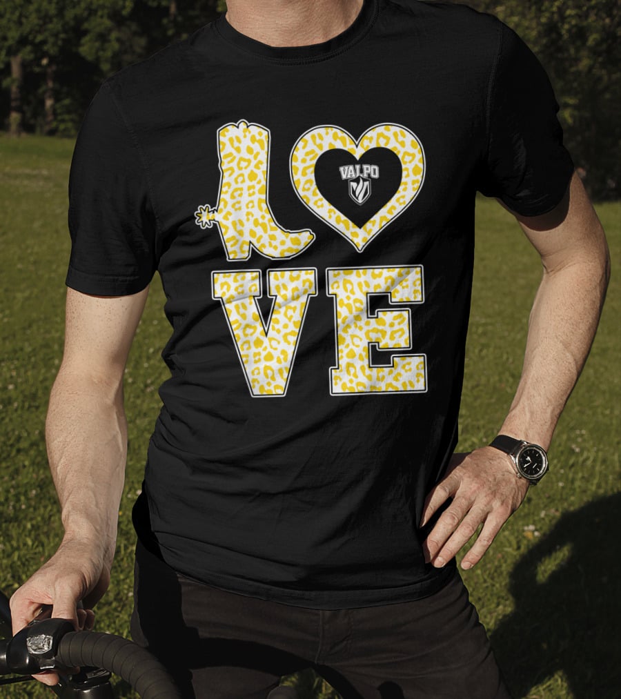 Valparaiso Crusaders Valpo Leopard Love Boot T-Shirt