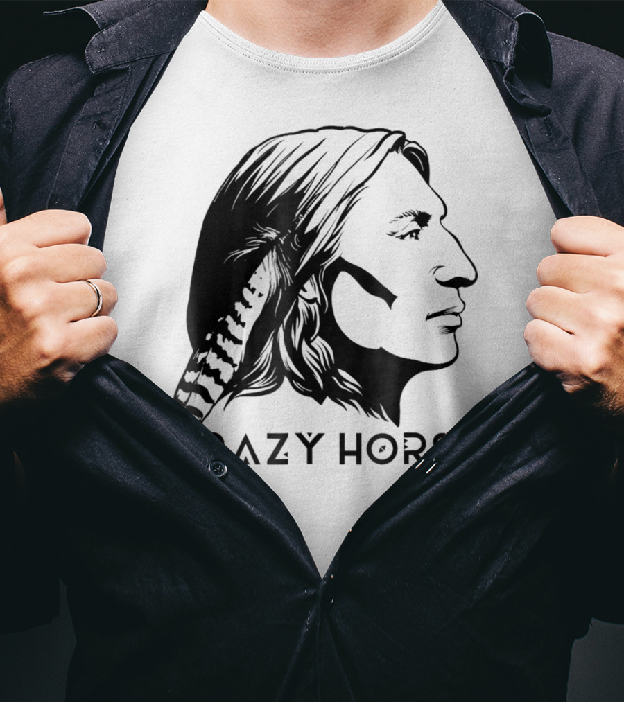 Crazy Horse Native American Profile T-Shirt