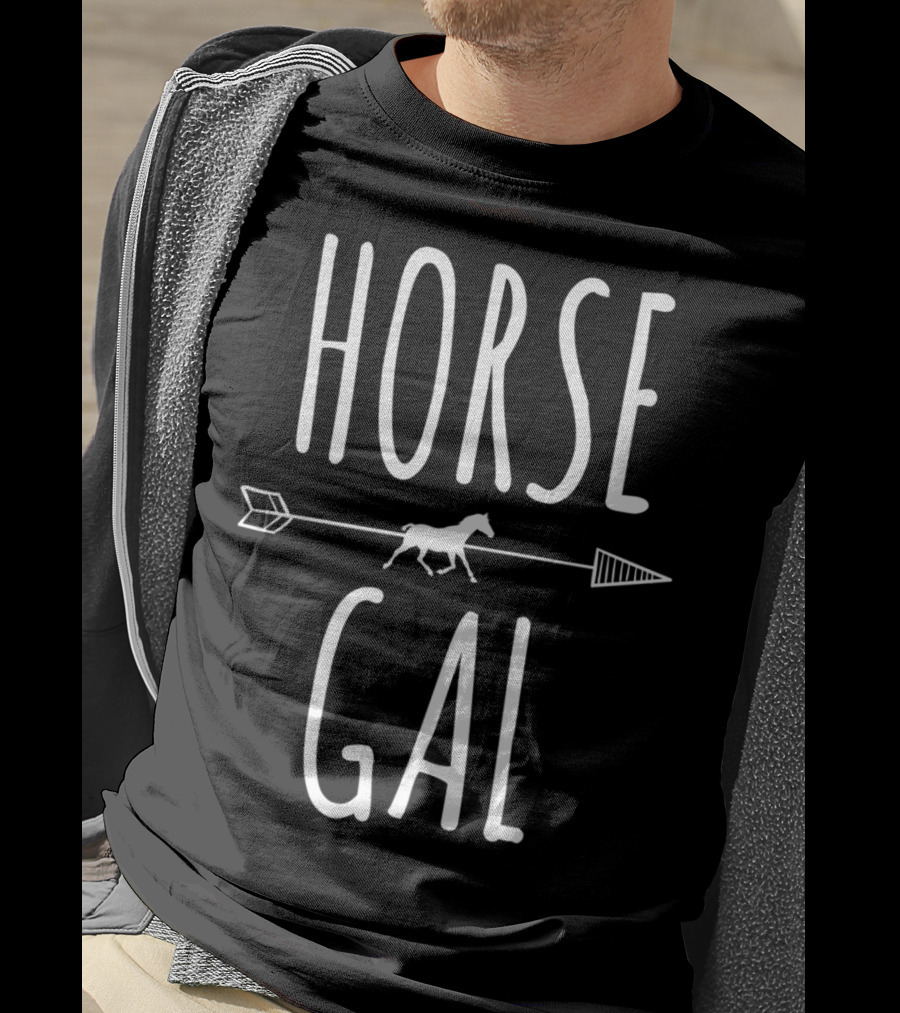 Horse Gal Arrow Motif T-Shirt