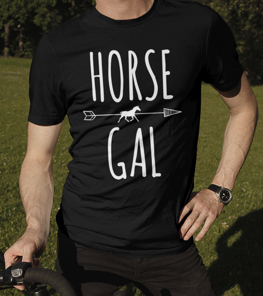 Horse Gal Arrow Motif T-Shirt
