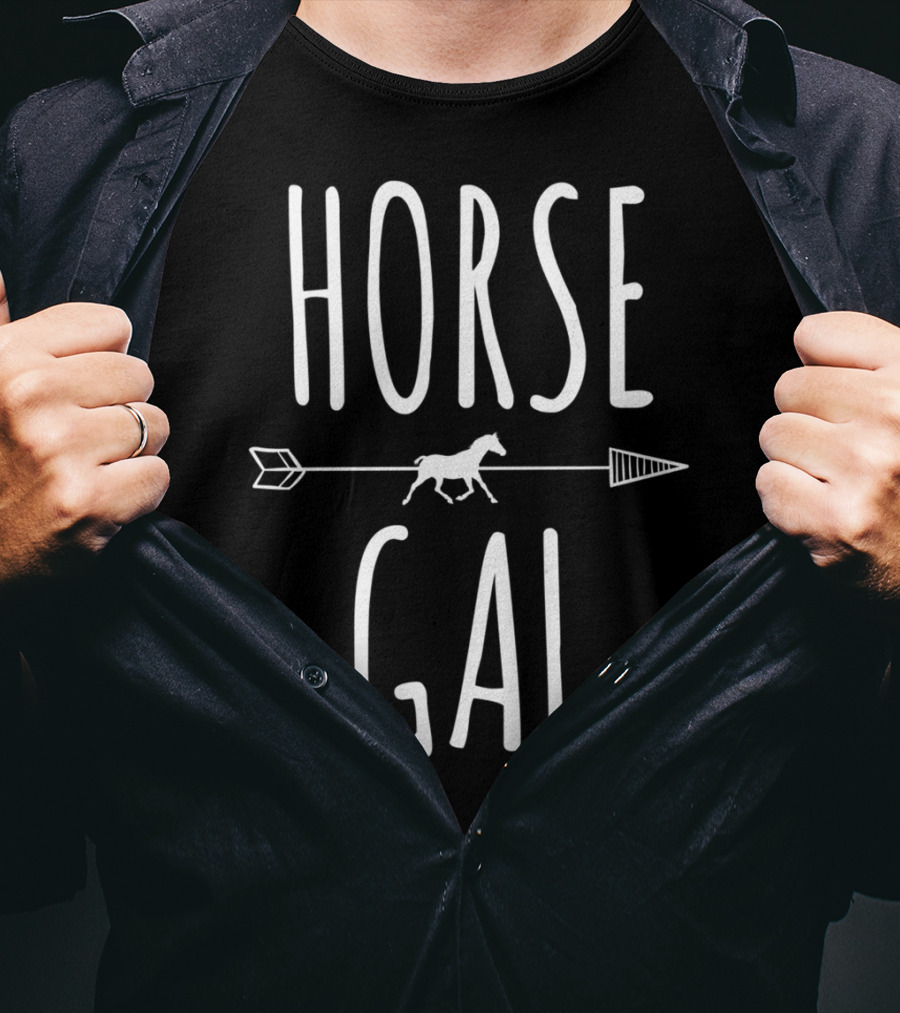 Horse Gal Arrow Motif T-Shirt
