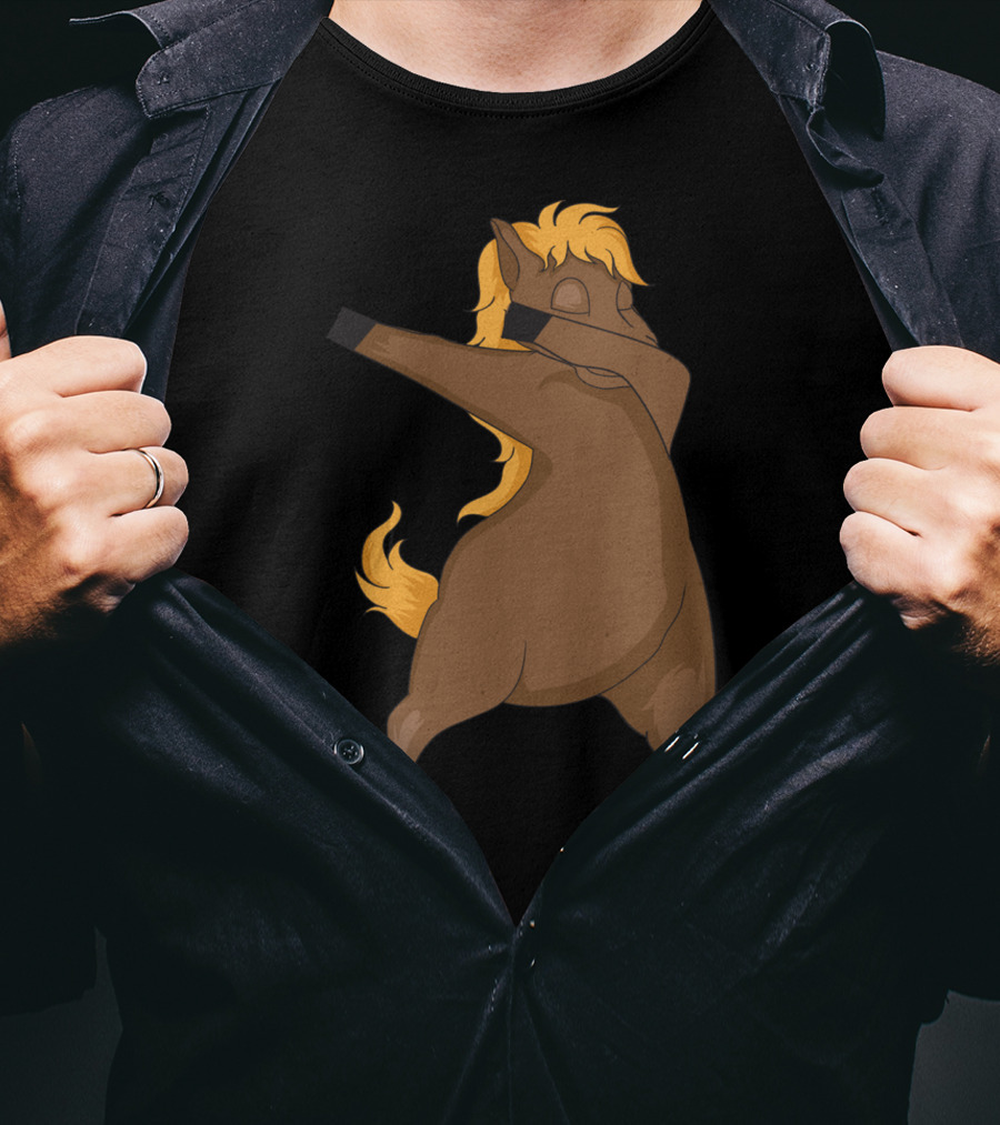 Cute Horse Dab Dance Pose Playful T-Shirt