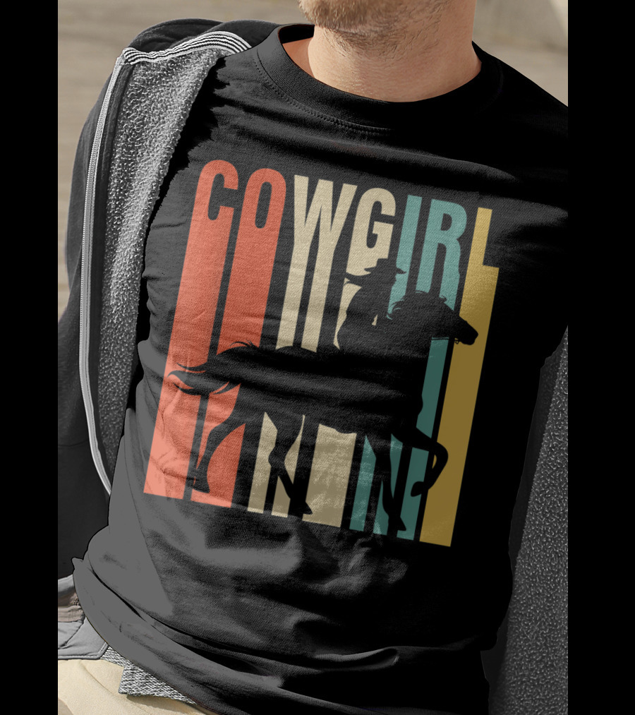 Cowgirl Silhouette Horse Rider T-Shirt