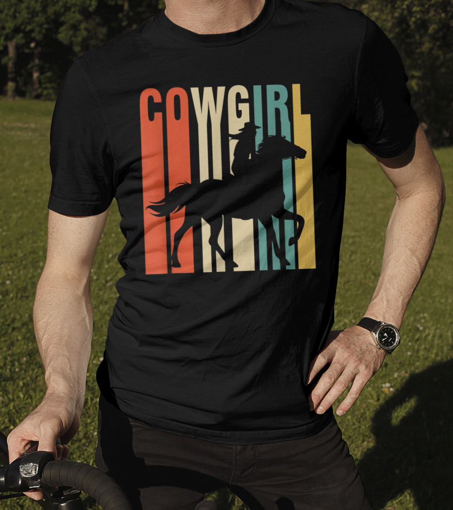 Cowgirl Silhouette Horse Rider T-Shirt