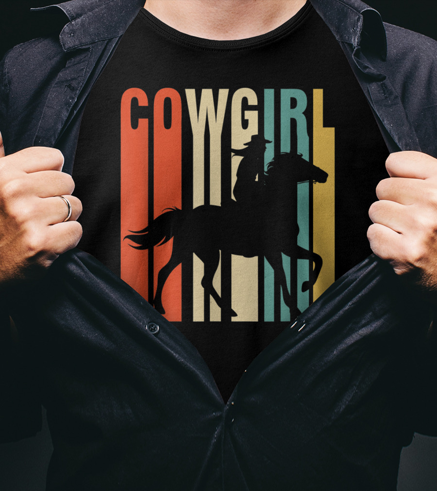 Cowgirl Silhouette Horse Rider T-Shirt