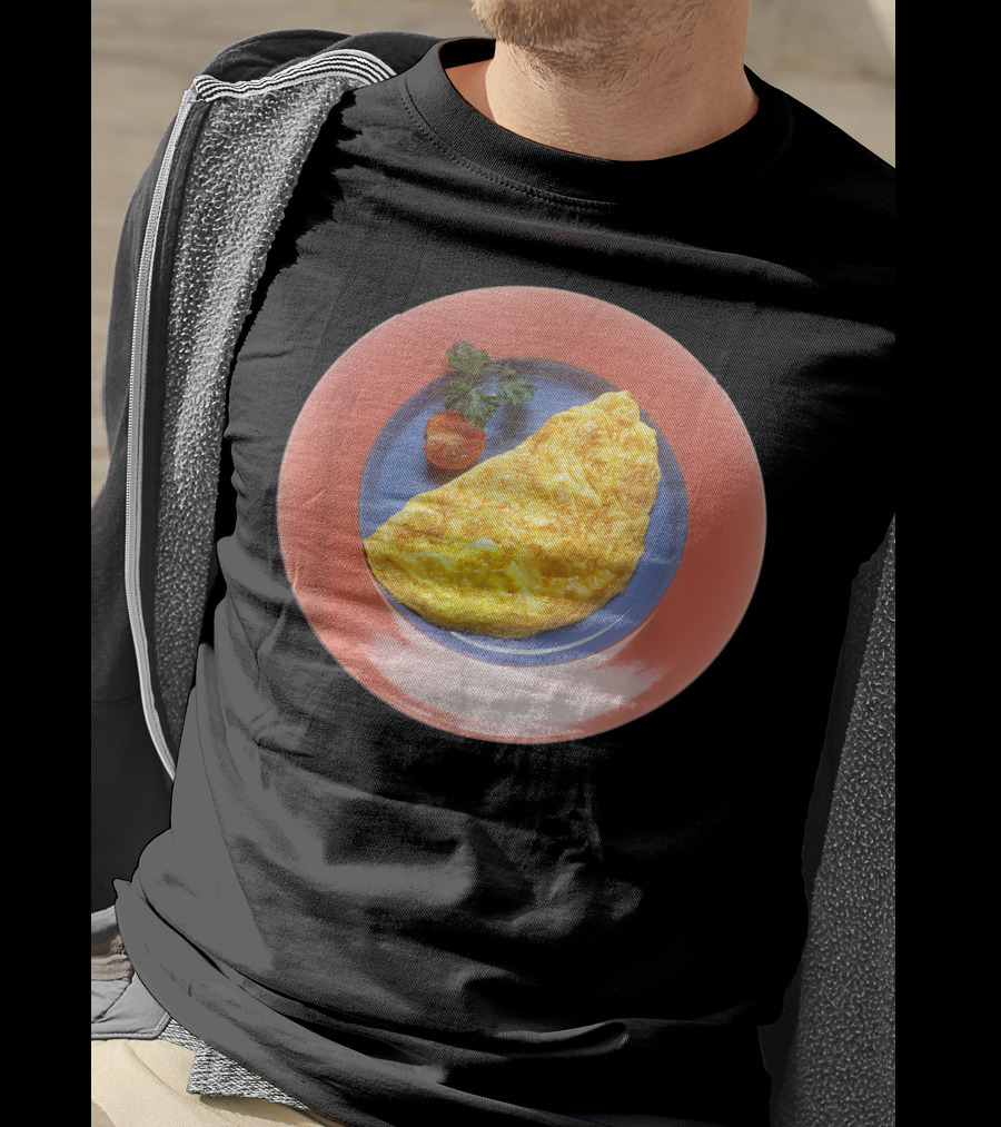 Egg Omelette On Colorful Plate T-Shirt