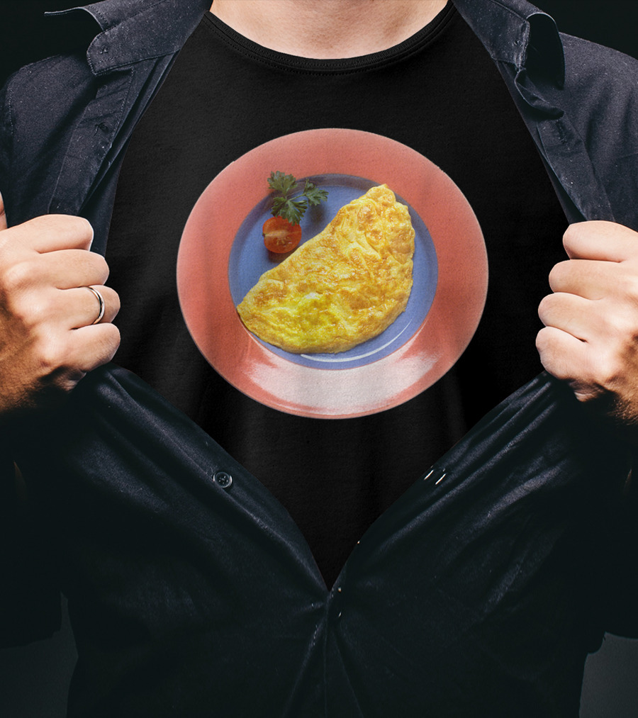 Egg Omelette On Colorful Plate T-Shirt