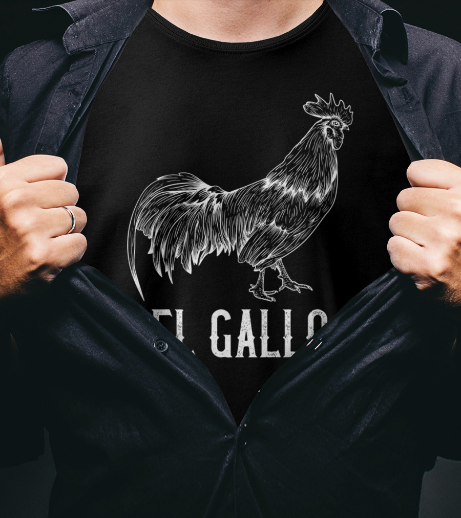 El Gallo Loteria Mexicana The Rooster Prem T-Shirt