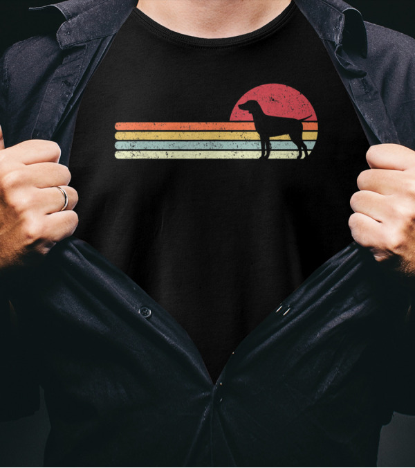German Pointer Style Retro Sunset T-Shirt