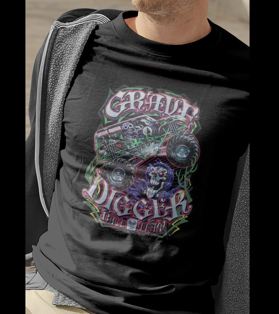 Grave Digger Monster Truck Race Team T-Shirt
