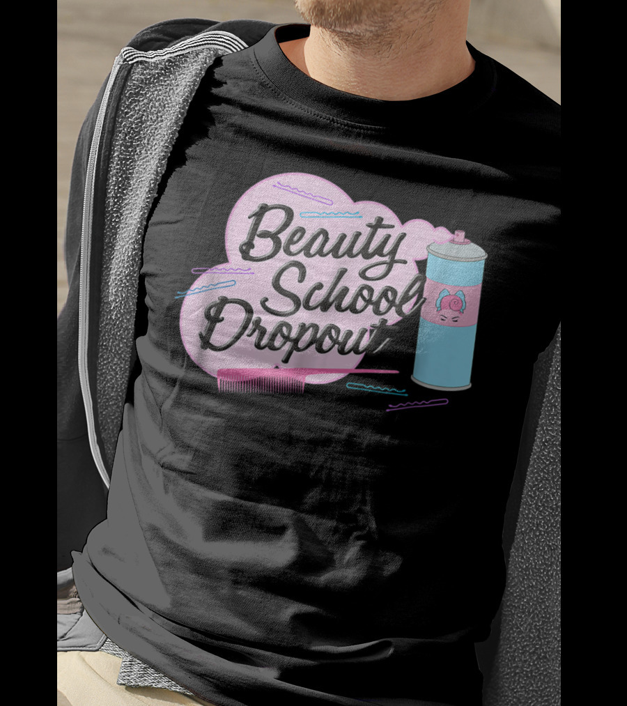 Beauty School Dropout Grease Pink Ladies Can And Comb T-Shirt