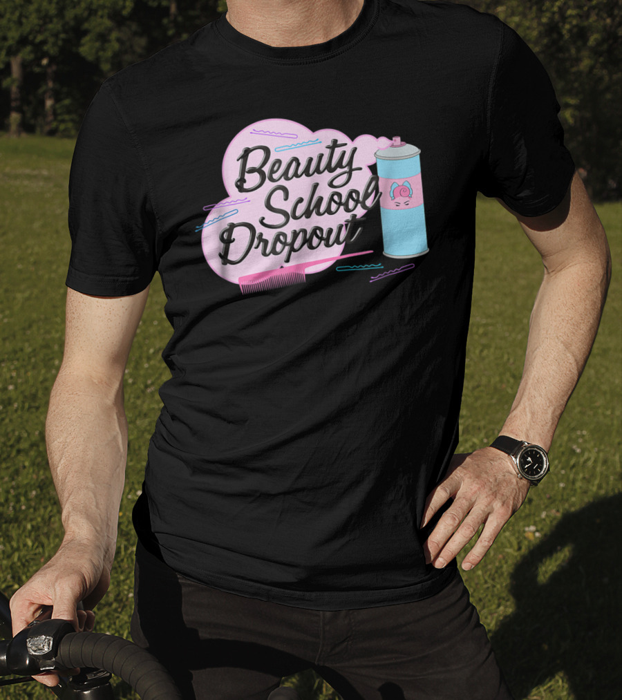 Beauty School Dropout Grease Pink Ladies Can And Comb T-Shirt