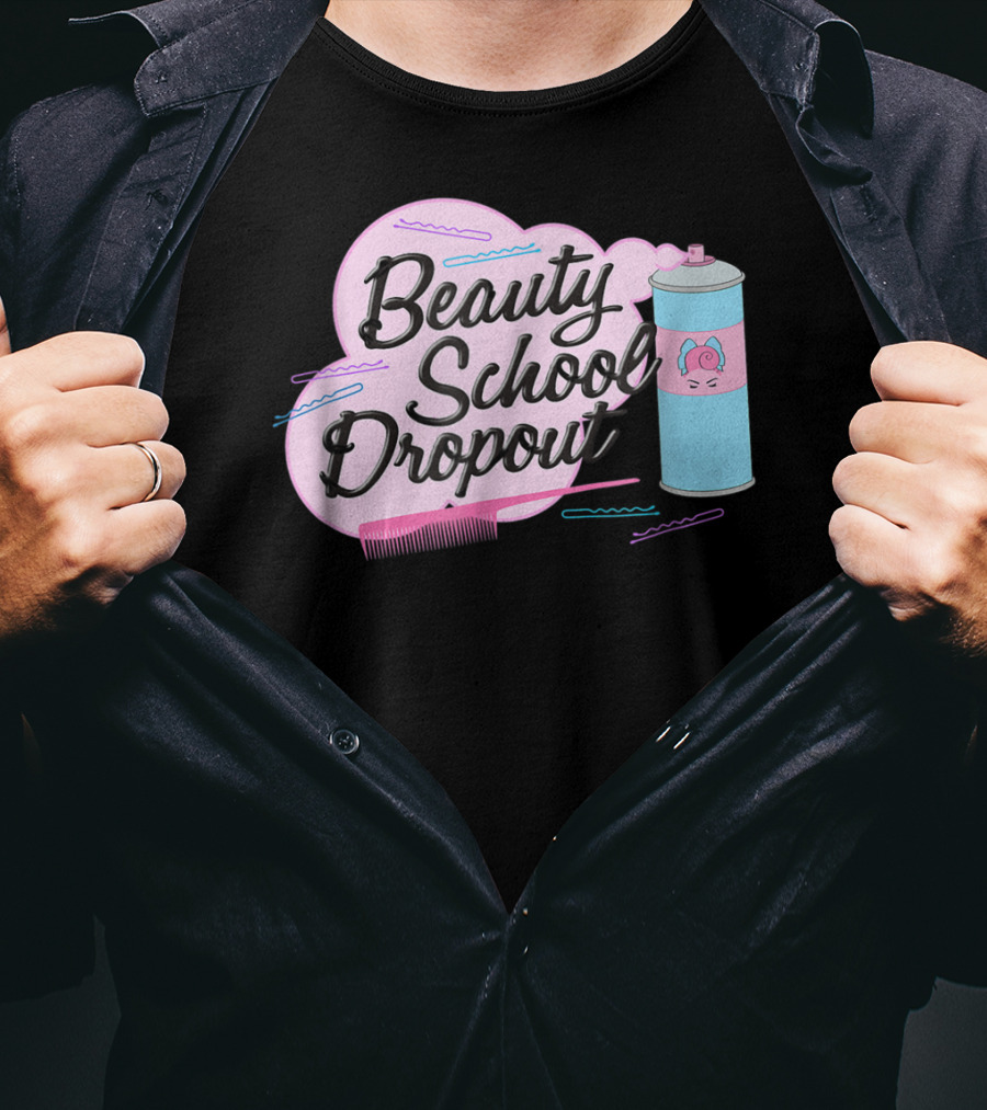 Beauty School Dropout Grease Pink Ladies Can And Comb T-Shirt
