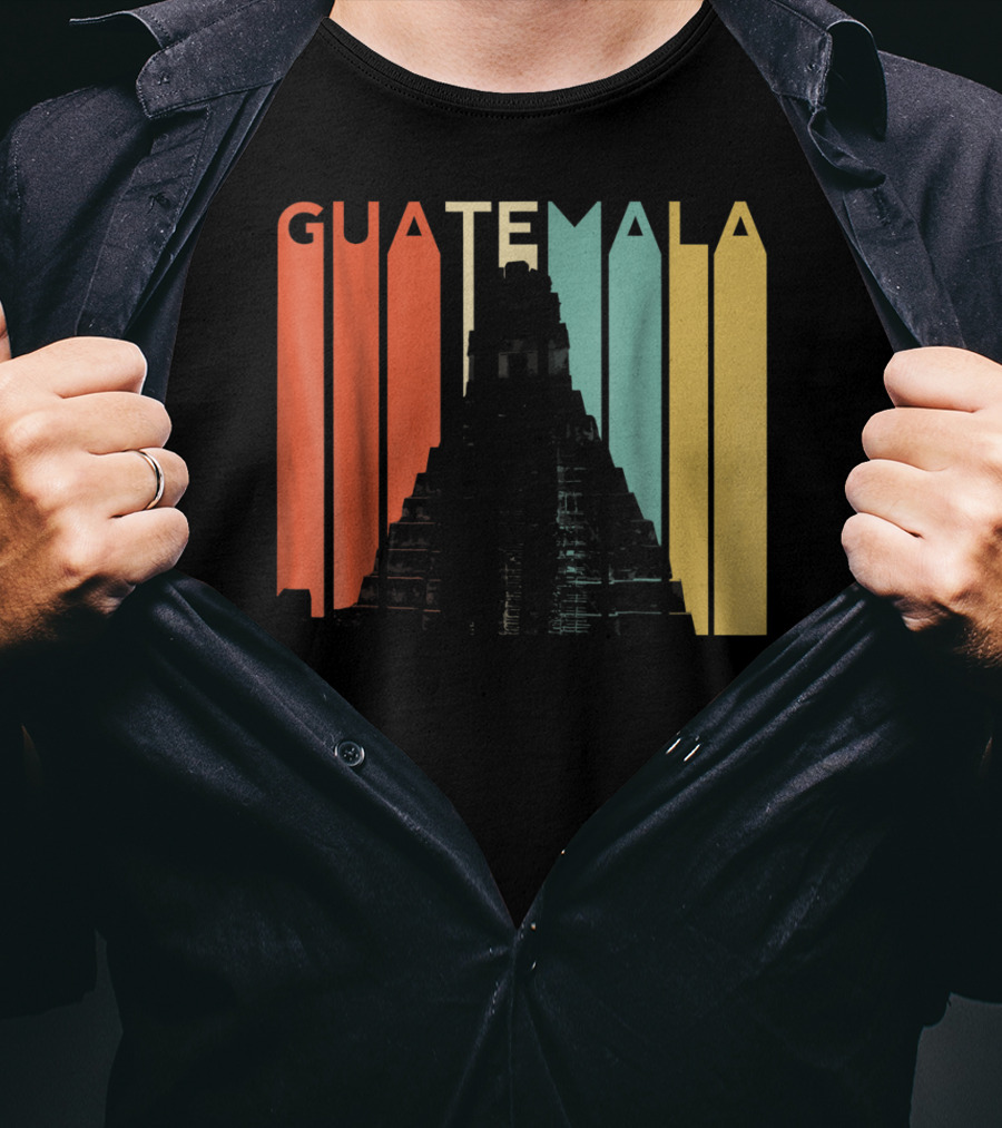 Guatemala Chapin Atitlan Tikal Maya Mayan Pyramid T-Shirt