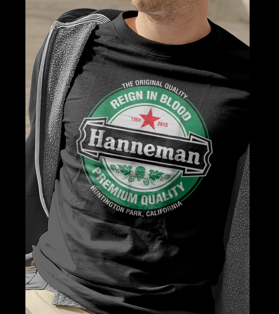 Hanneman Reign In Blood 1964-2013 Huntington Park California T-Shirt