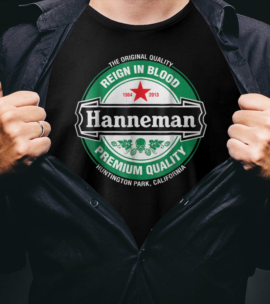 Hanneman Reign In Blood 1964-2013 Huntington Park California T-Shirt