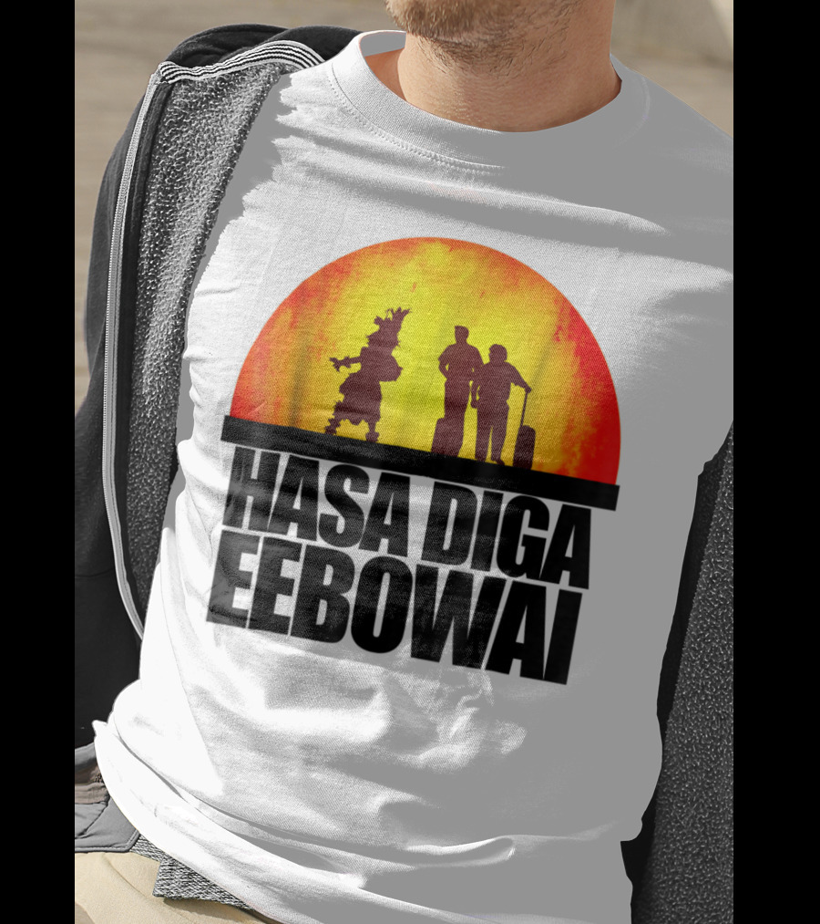 Hasa Diga Eebowai Cultural Travel Silhouette Sunset Scene T-Shirt