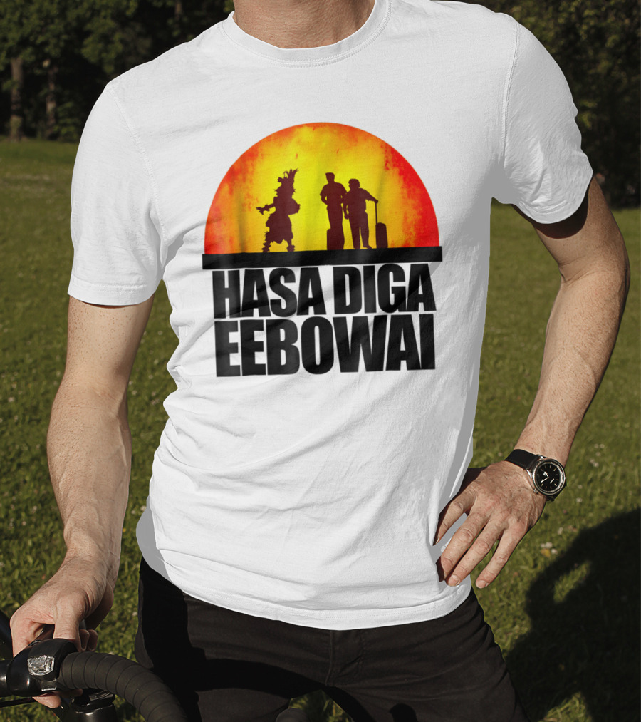 Hasa Diga Eebowai Cultural Travel Silhouette Sunset Scene T-Shirt