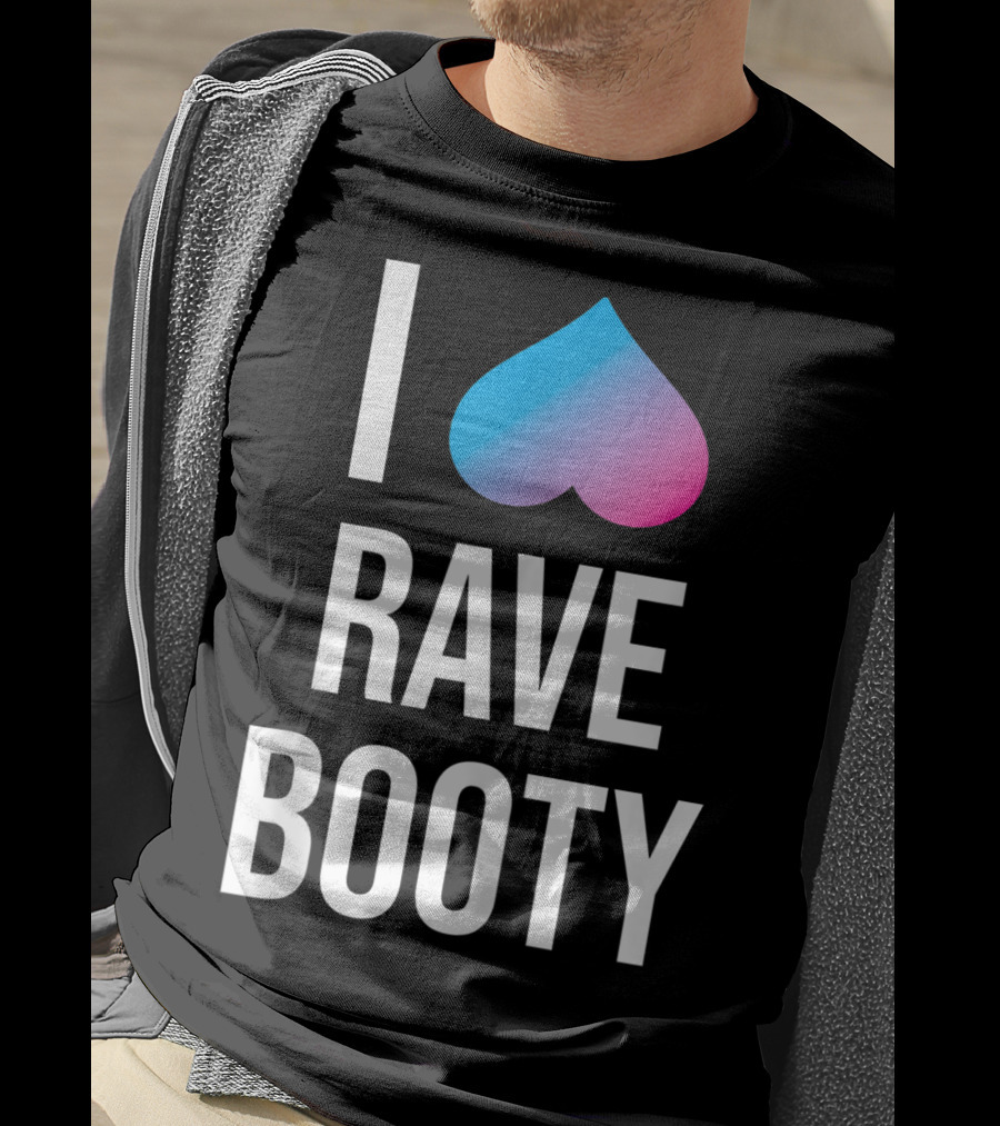 I Heart Rave Booty Funny Trippy EDM Music T-Shirt